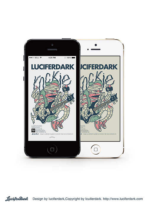 ROCK STREET 怪物吉他插画（图ZMTIzNTYyMTY=） - 新锐潮流插画 - 站酷设计师luciferdark原创素材 - 站酷ZCOOL