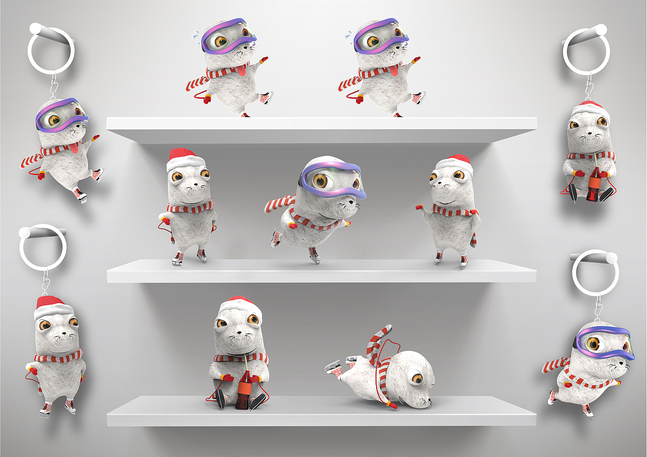 恒隆广场冰场吉祥物设计