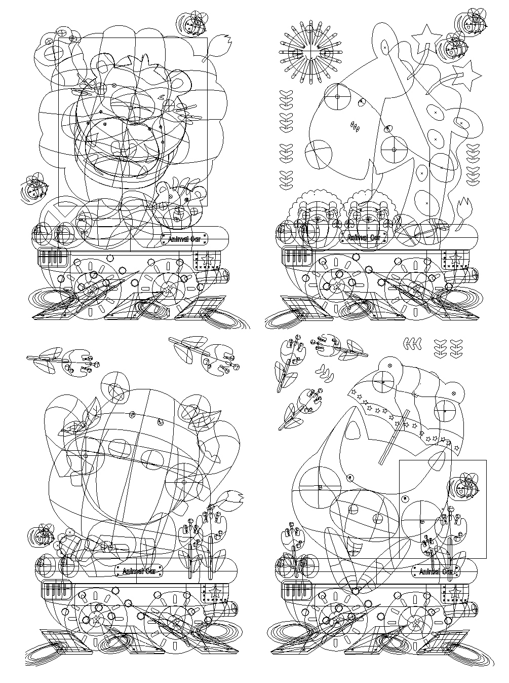 Amimal Car（图ZNTM4NDQxMg==） - 新锐潮流插画 - 站酷设计师Zoilpon原创素材 - 站酷ZCOOL
