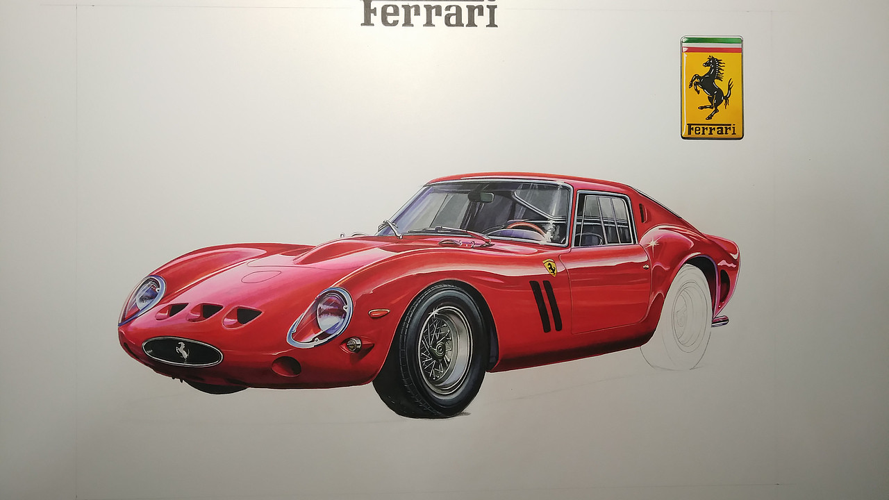 手绘ferrari250gto