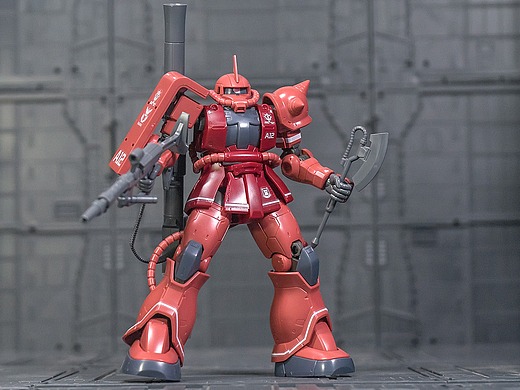 【万代hg】 gto—024 夏亚专用扎古ii 红色彗星ver.