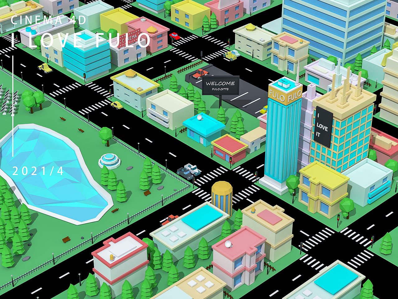 LOWPOLY小练习-CITY-小岛（图ZMjUzNTIxMTQ4） - 场景 - 站酷设计师Marcatices原创素材 - 站酷ZCOOL