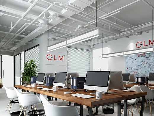 工装丨写字楼办公室开放式裸顶装修