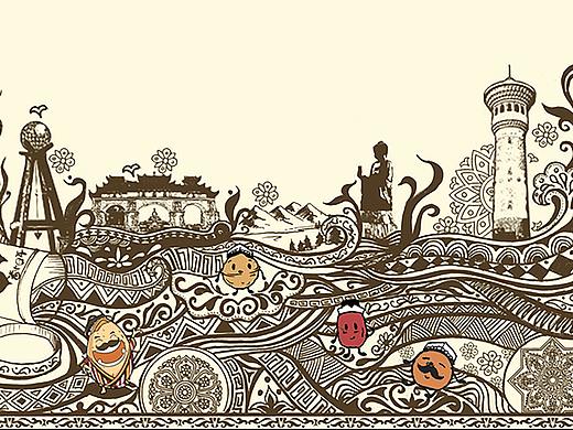 旅游文化插画包装设计