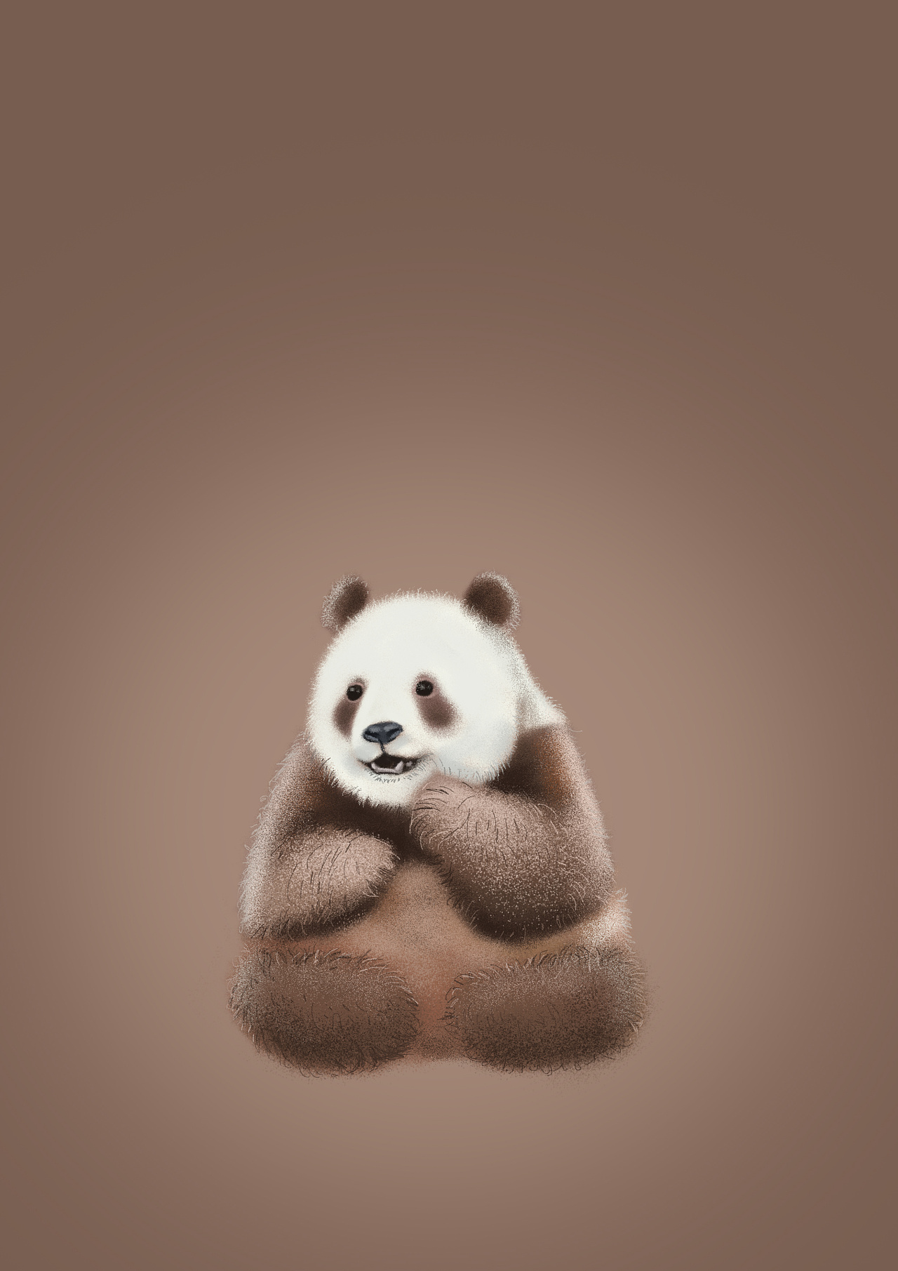 大熊猫手机壁纸|插画|艺术插画|一方之间 - 原创作品 - 站酷 (zcool)