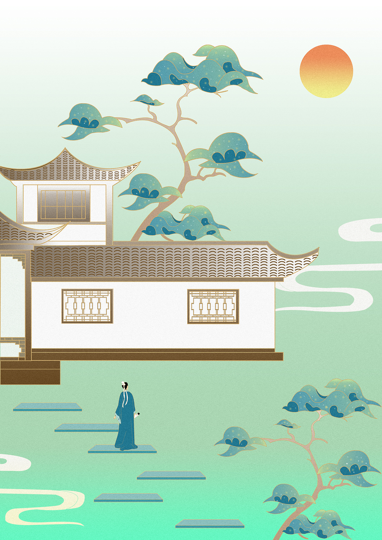 《夢回過云樓》解謎書插畫設計（圖ZMzcxMjYxMzI0） - 書籍/畫冊 - 站酷設計師Z120547037原創(chuàng)素材 - 站酷ZCOOL