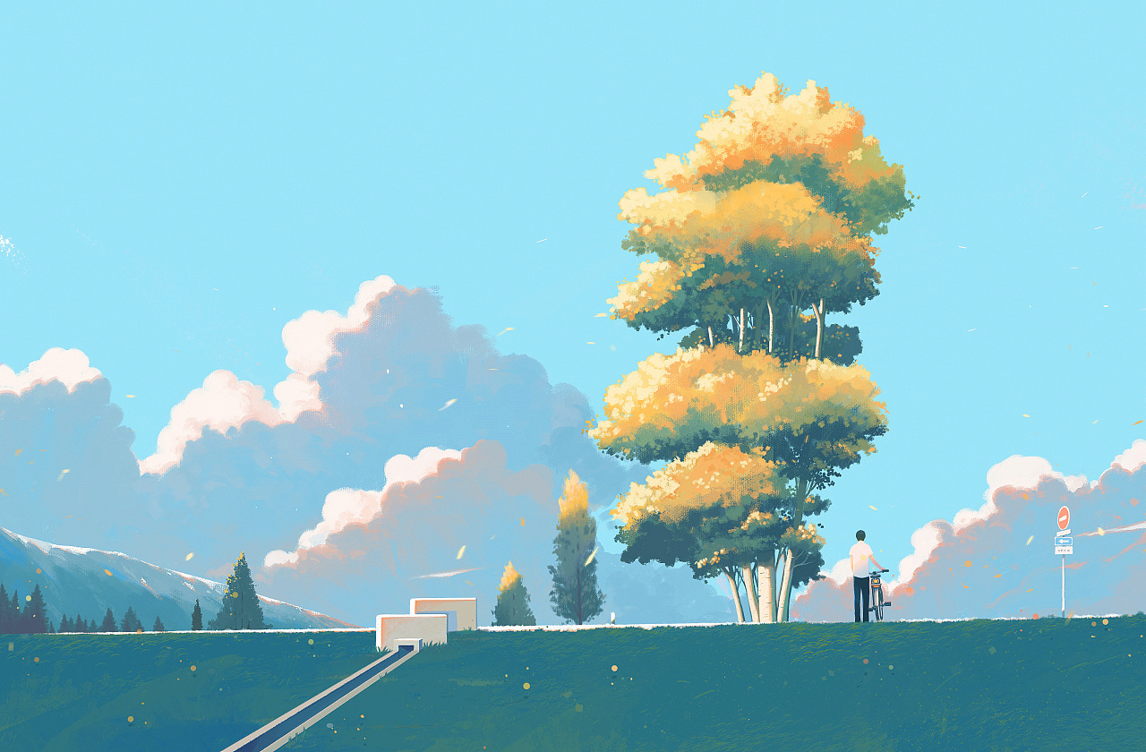 白杨树|插画|商业插画|电磁花生 - 原创作品 - 站酷 (zcool)