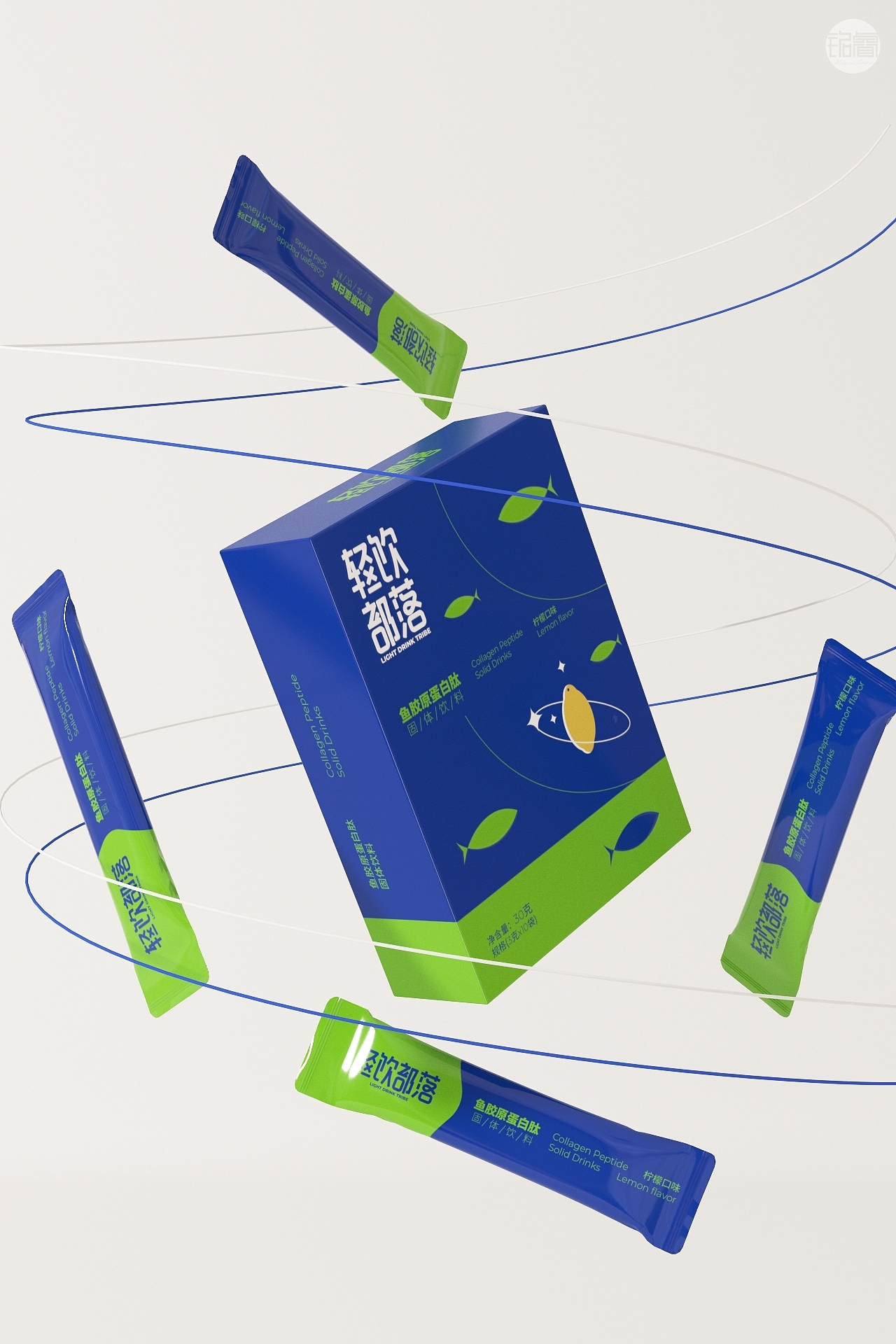 胶原蛋白肽固体饮料包装设计©刘益铭原创作品