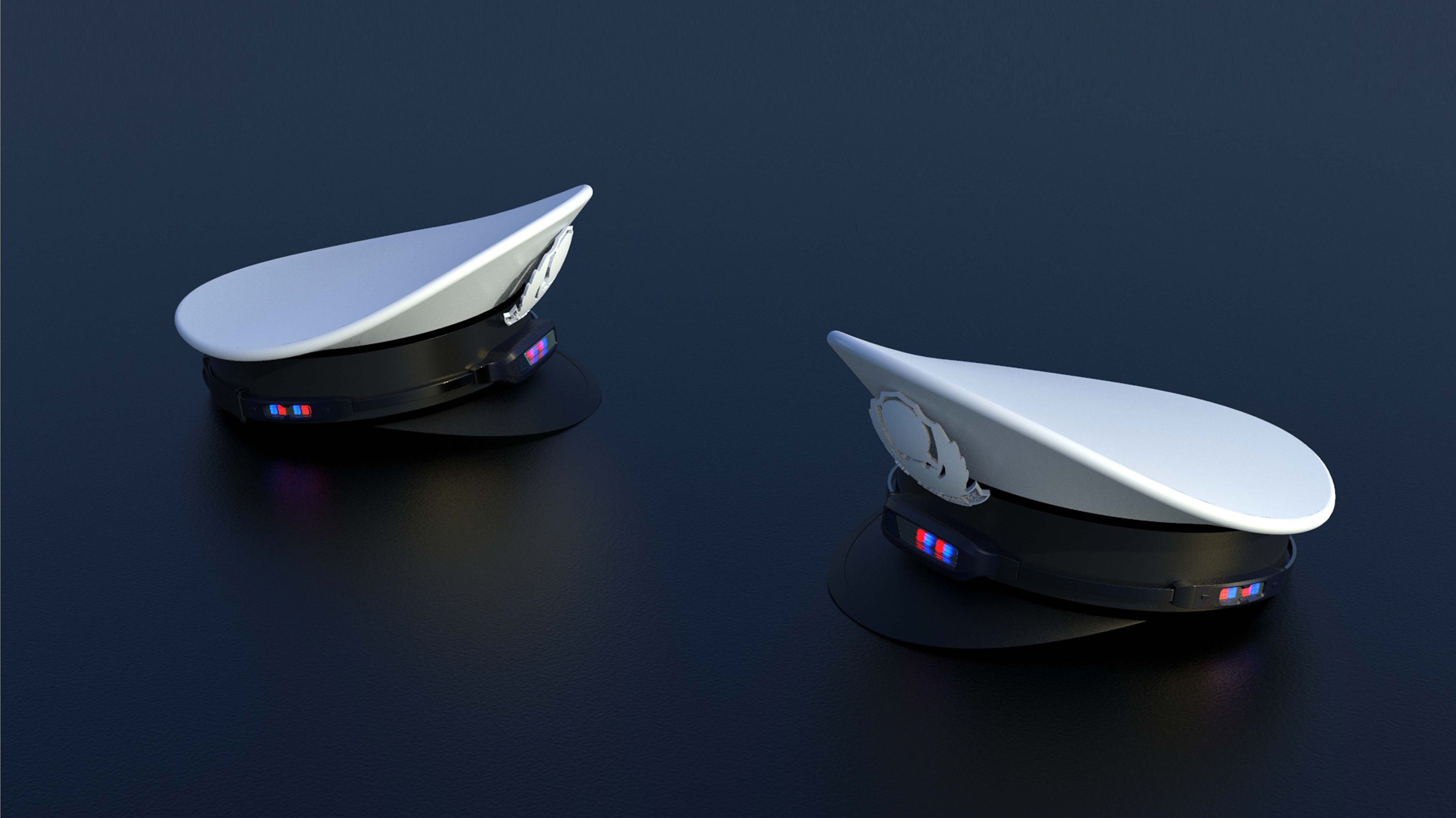 警用爆闪帽灯造型设计