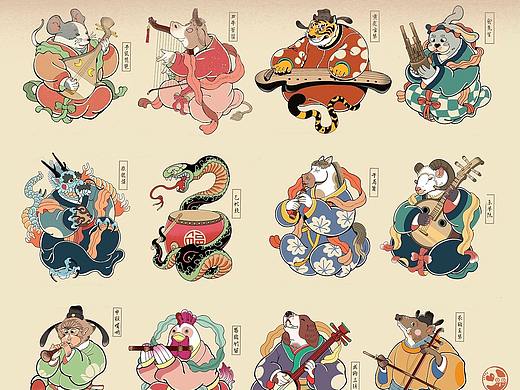 《十二生肖夜宴图》- 乐手