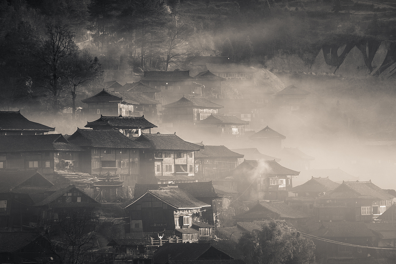 西江千户苗寨（图ZMjk5MzEzMDg=） - 风光摄影 - 站酷设计师上古清茗原创素材 - 站酷ZCOOL