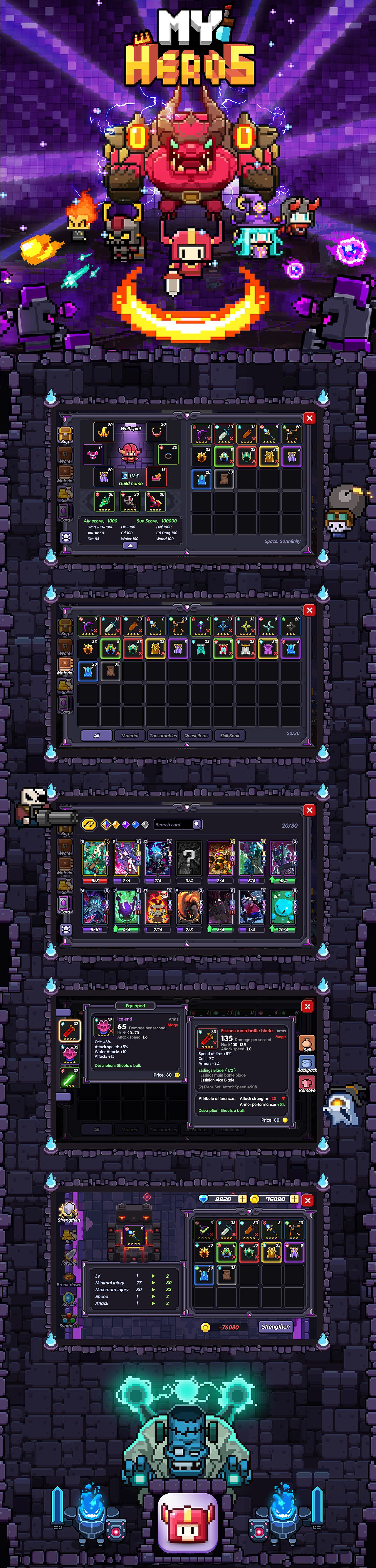 R2Games项目作品-《My Heroes》像素风格(2018-2019)