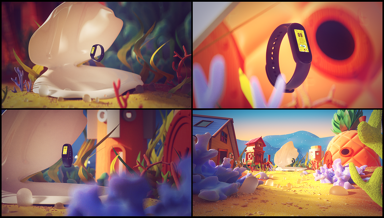 新款小米手环5,与4家动画ip联名合作推出多款动态ip表盘壁纸,我们为每