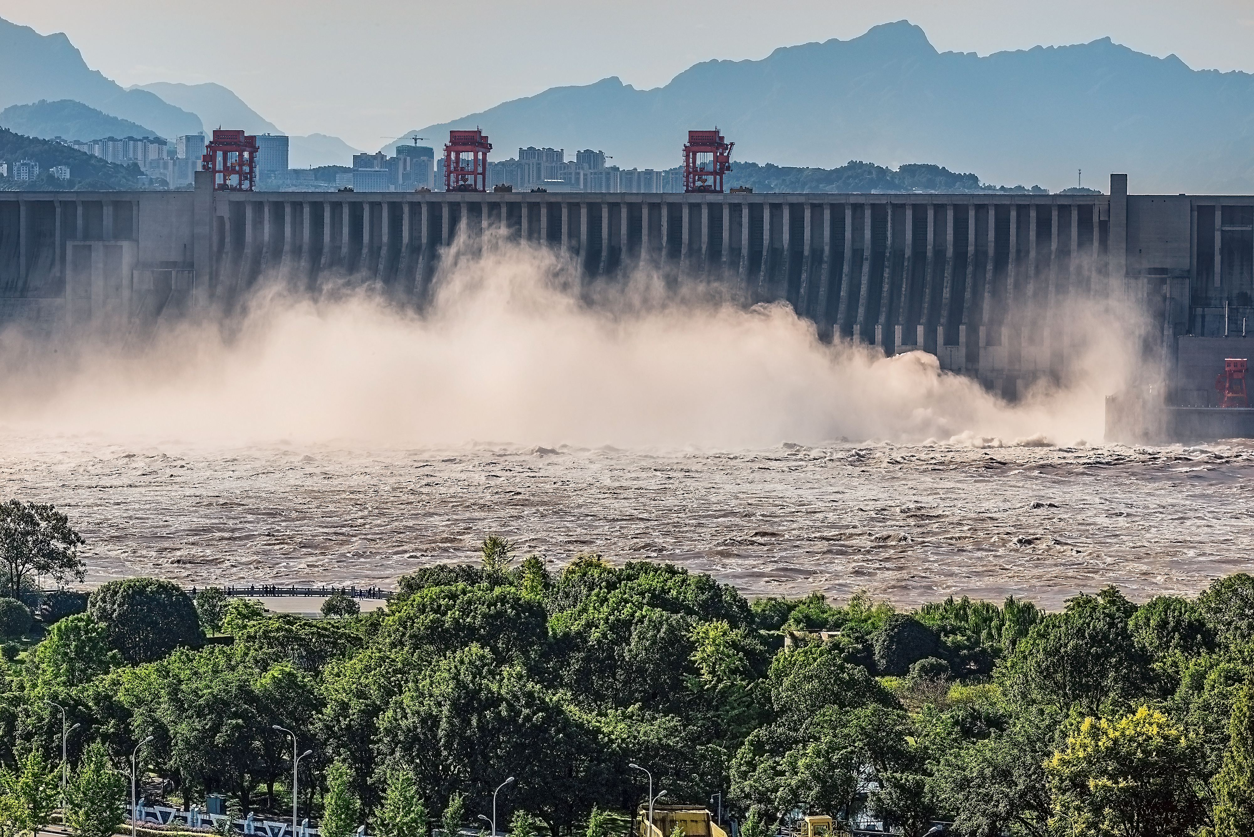 三峡大坝全景图高清图片