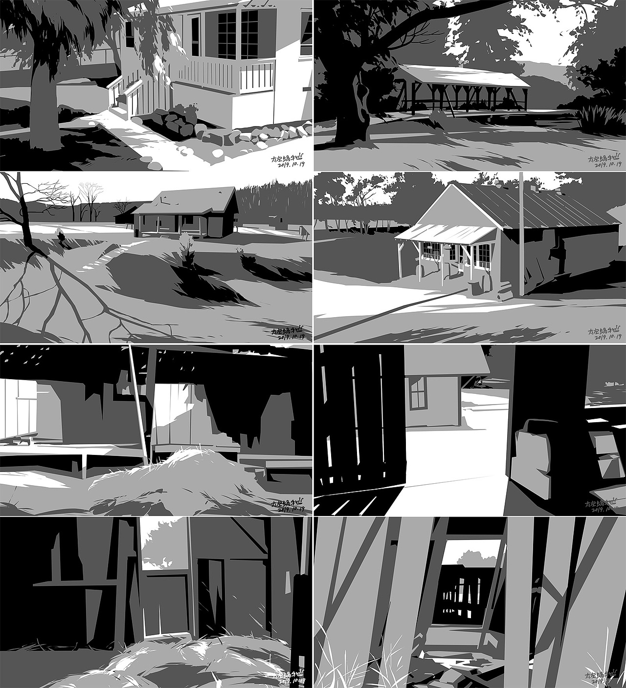 无色练习（图ZMTgxMjUwNDgw） - 创作习作 - 站酷设计师太空蜗牛爱画画原创素材 - 站酷ZCOOL