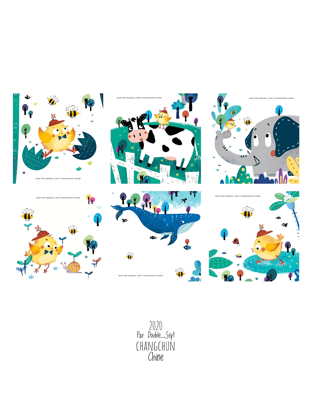 2020年第二季度部分板绘儿童插图案例汇总