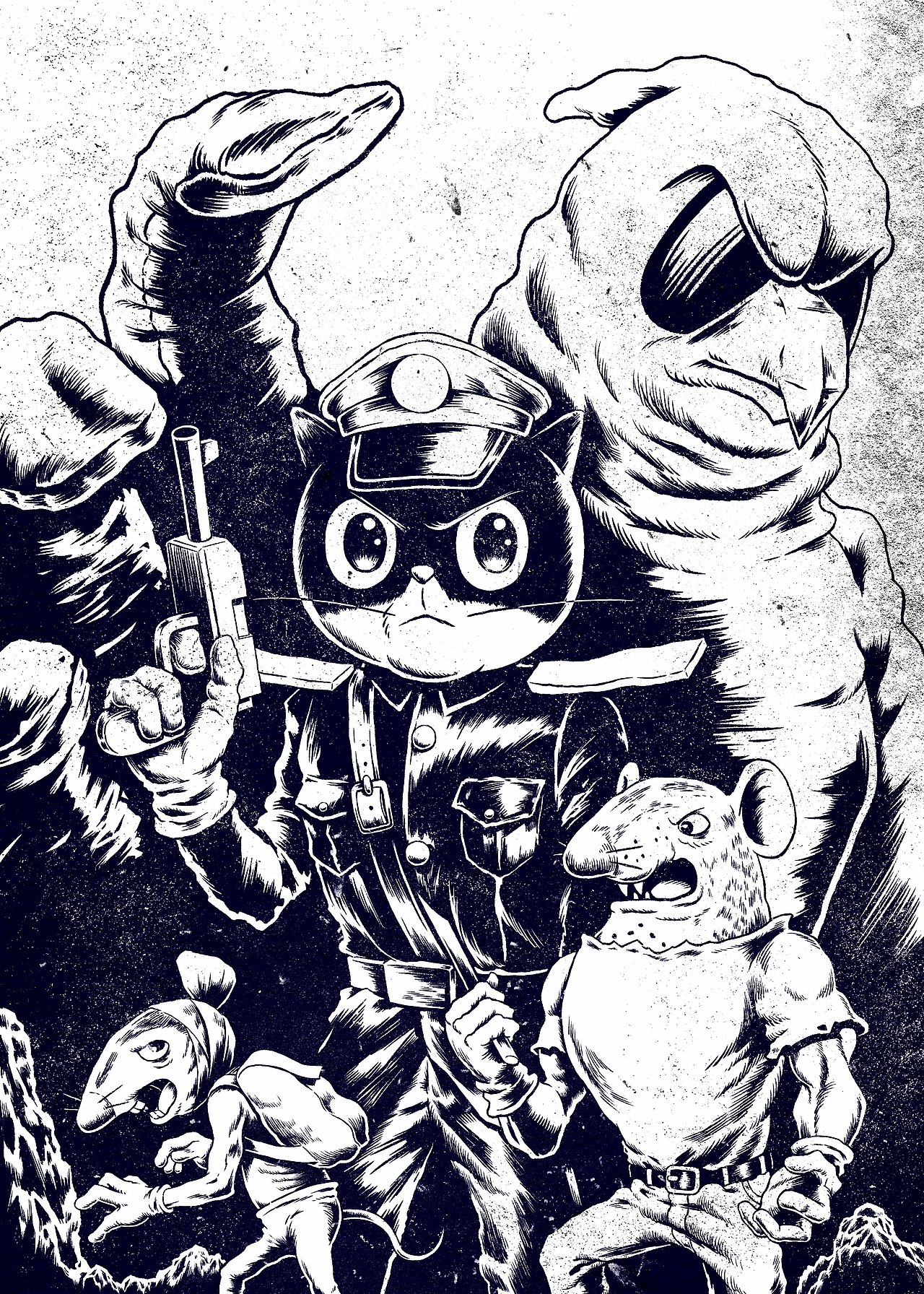 同人黑猫警长akira铁雄115蛇君syringe太空人850蛇君syringe黑白稿760