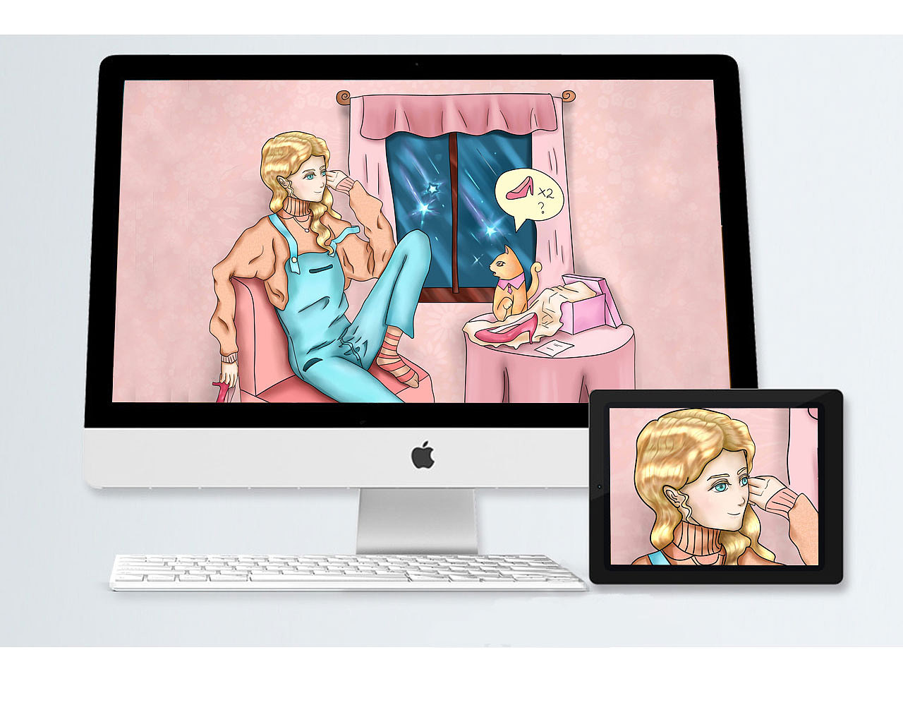 女孩和貓插畫（圖ZMTYwOTU2MzM2） - 創(chuàng)作習作 - 站酷設計師Vanasure原創(chuàng)素材 - 站酷ZCOOL