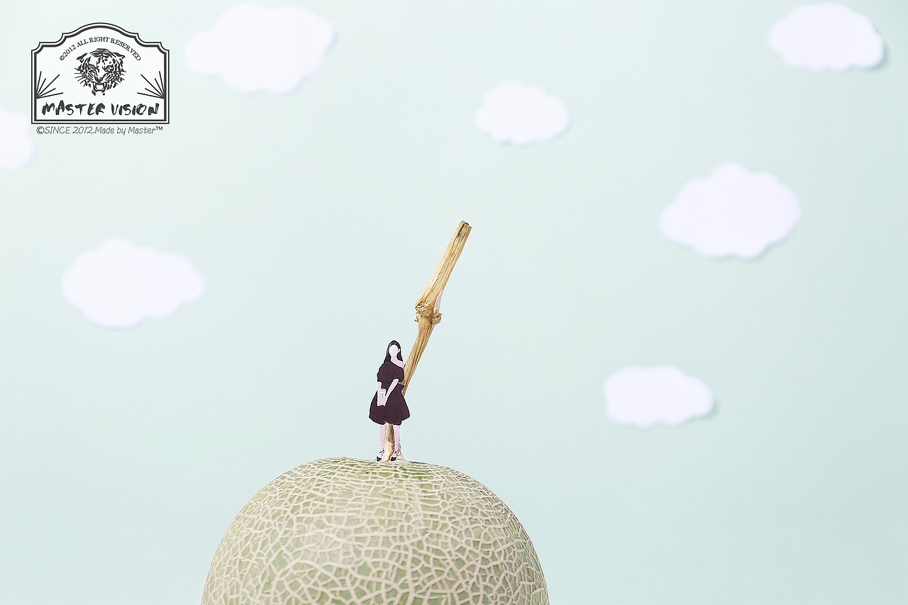 乐乐茶青玫珑创意拍摄【网纹瓜、哈密瓜】上海魔摄视觉