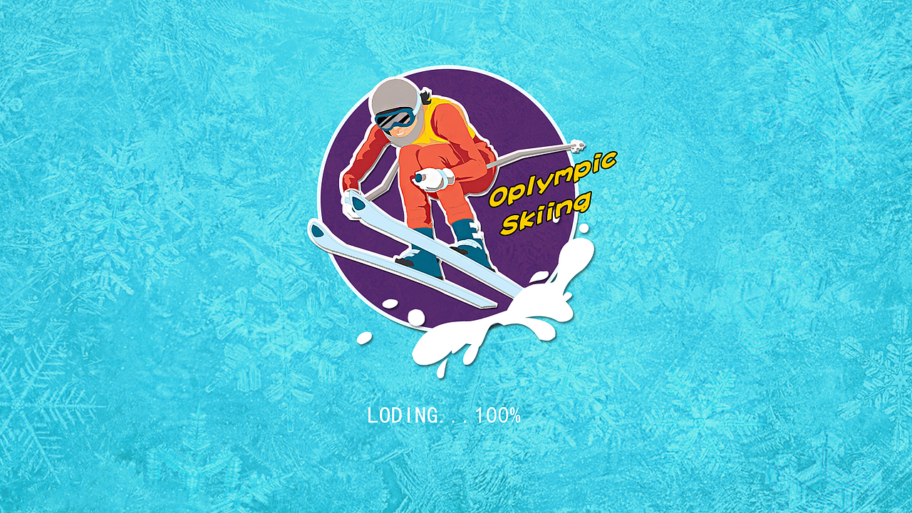 2022北京冬奥会虚拟滑雪  VR虚拟现实体验项目UI设计