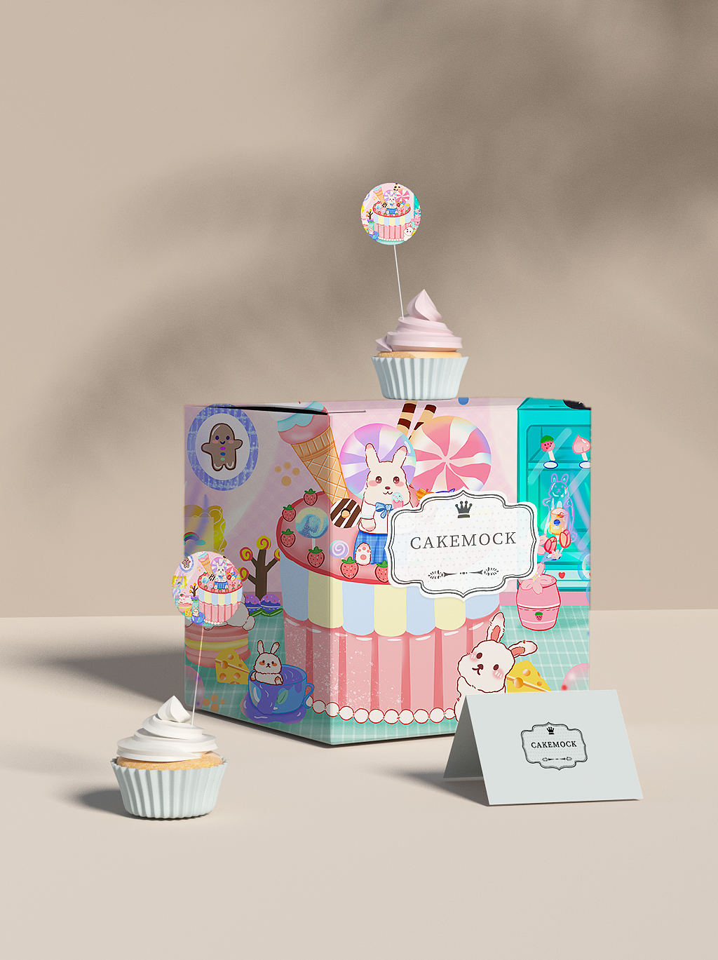 甜品蛋糕兔子家庭（图ZMjUzNDU4MTY4） - 创作习作 - 站酷设计师草莓勺子原创素材 - 站酷ZCOOL