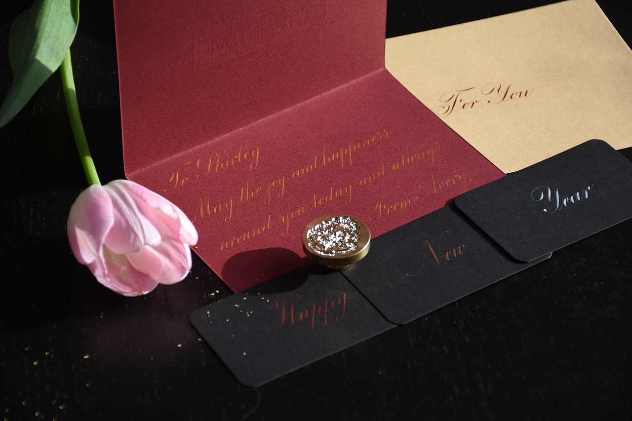 2018年英文手写贺卡