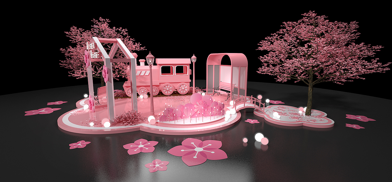 泛海城市广场樱花（图ZMjA2Nzc4NjE2） - 其他三维 - 站酷设计师LEEeeeeze原创素材 - 站酷ZCOOL