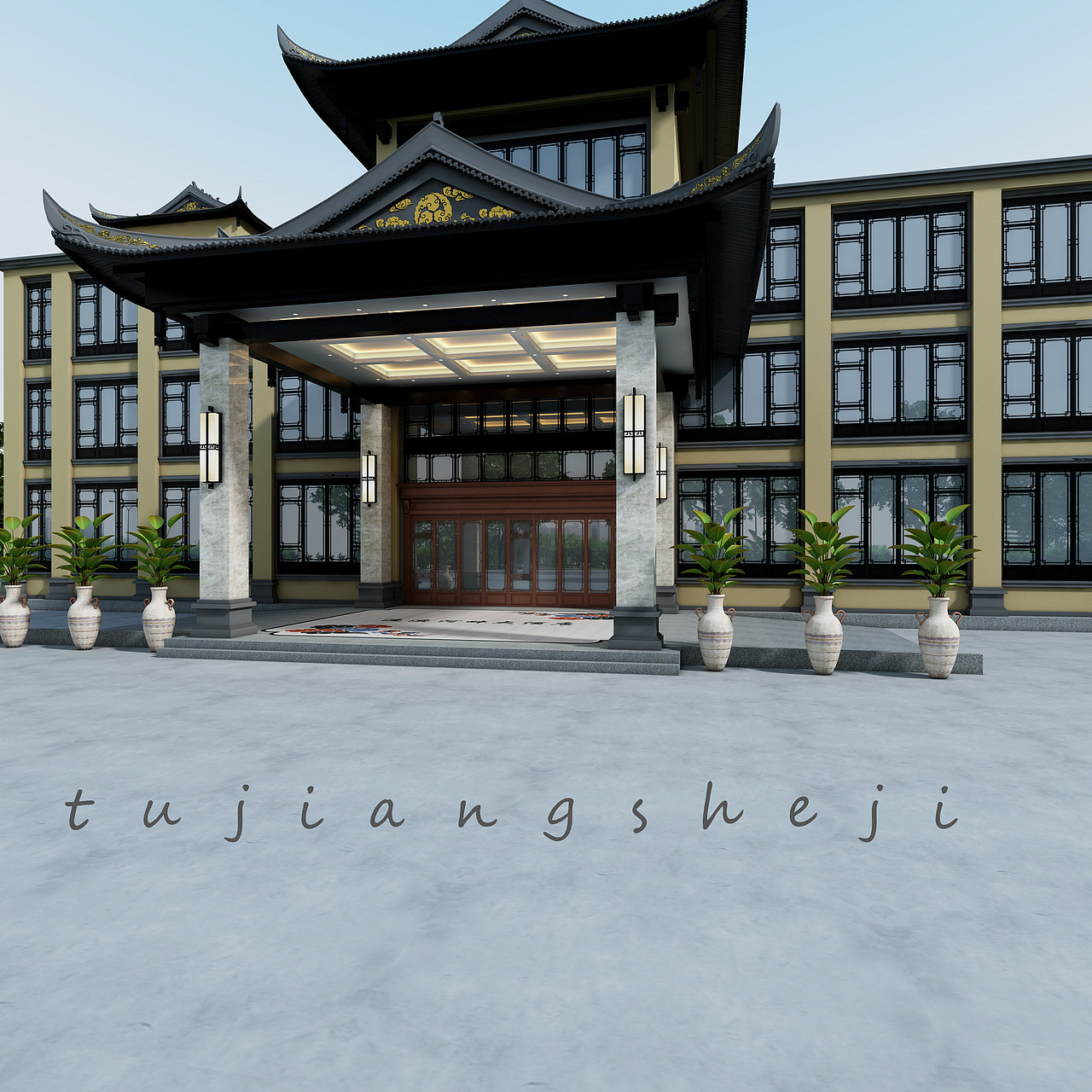 中式门头 · 传承千年的美（图ZMzY1MTYyNDUy） - 商业空间设计 - 站酷设计师甜甜设计2原创素材 - 站酷ZCOOL