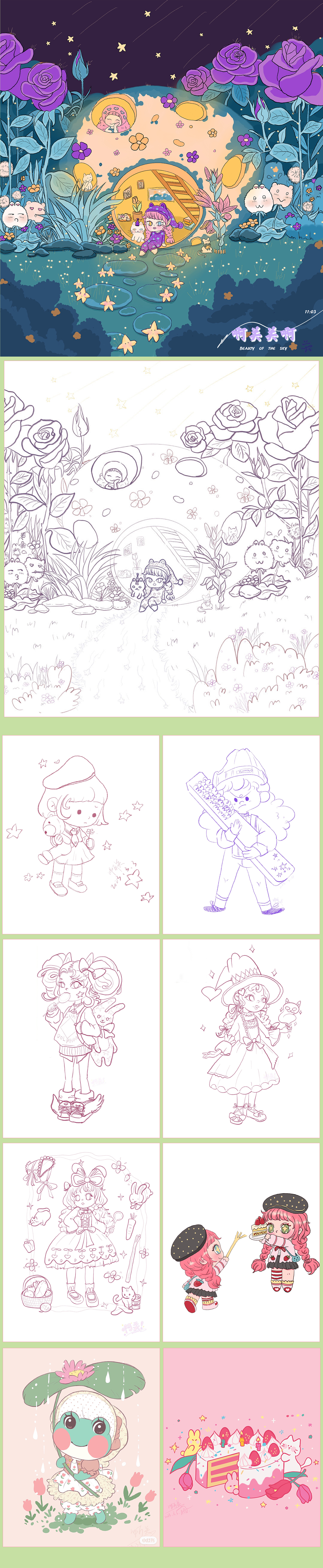 少女插画系列课程作品总结-2023