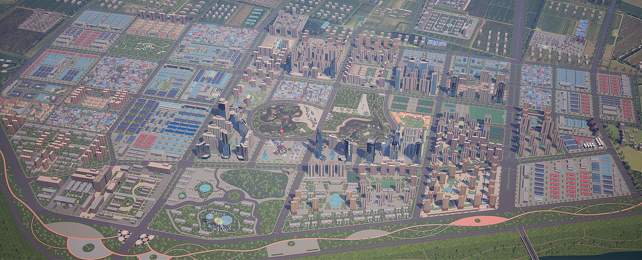 UE4/UE5 虚拟搭建城市-数字孪生-大城市场景（图ZMzE2MDUyMzY4） - 建筑/空间 - 站酷设计师CG繁华原创素材 - 站酷ZCOOL