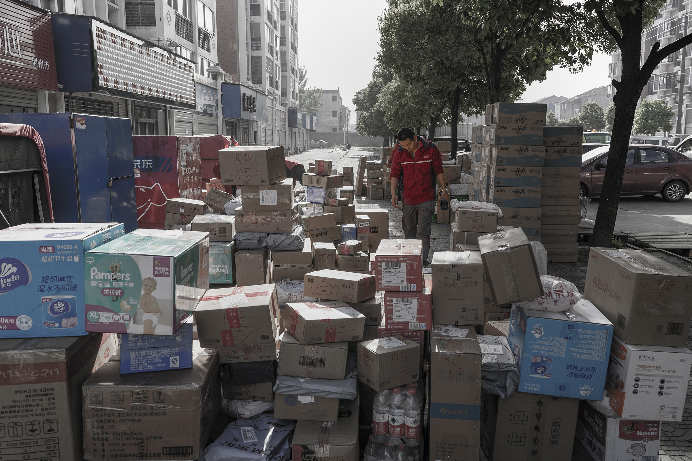 一组京东快递员