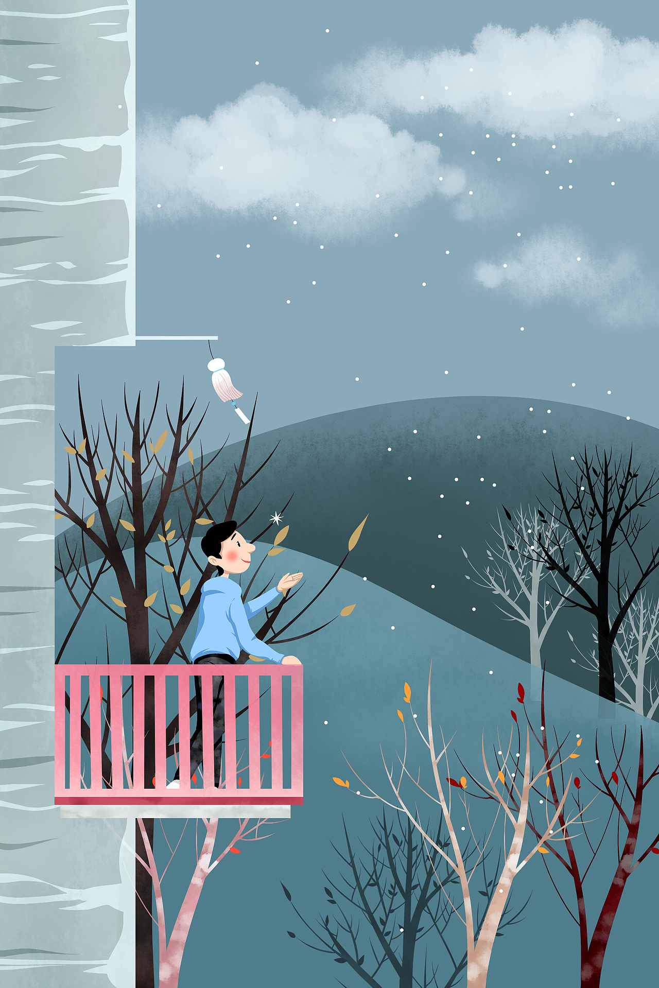 立冬节气冬天冬季手绘插画（图ZMTU4NjA3MDQw） - 商业插画 - 站酷设计师我们都是素人原创素材 - 站酷ZCOOL