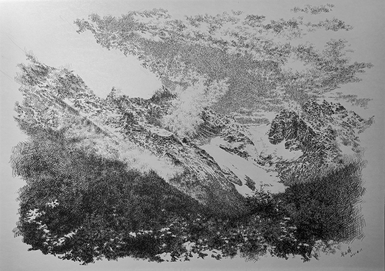 钢笔画《长安八景》+1（图ZMjU5MzQyNTQ0） - 绘画 - 站酷设计师go朱云峰1原创素材 - 站酷ZCOOL