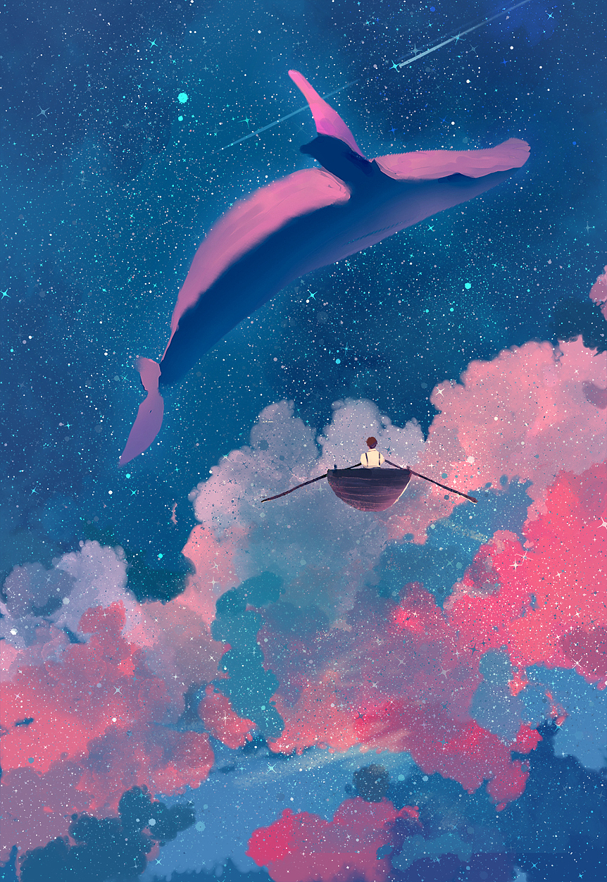 梦鲸鱼（图ZMjYyMjE3Mjg4） - 儿童插画 - 站酷设计师飞鸟的绘画世界原创素材 - 站酷ZCOOL