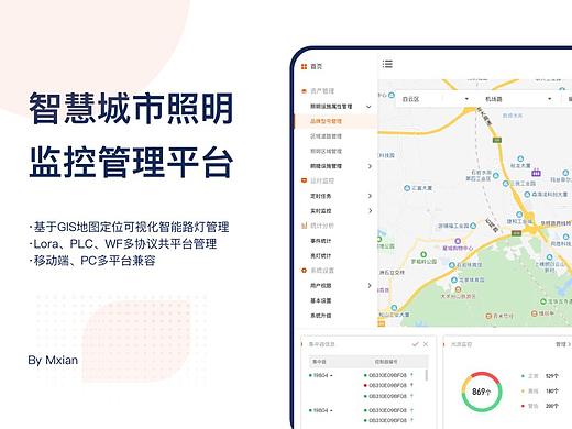 B端项目-智慧城市照明监控管理平台 