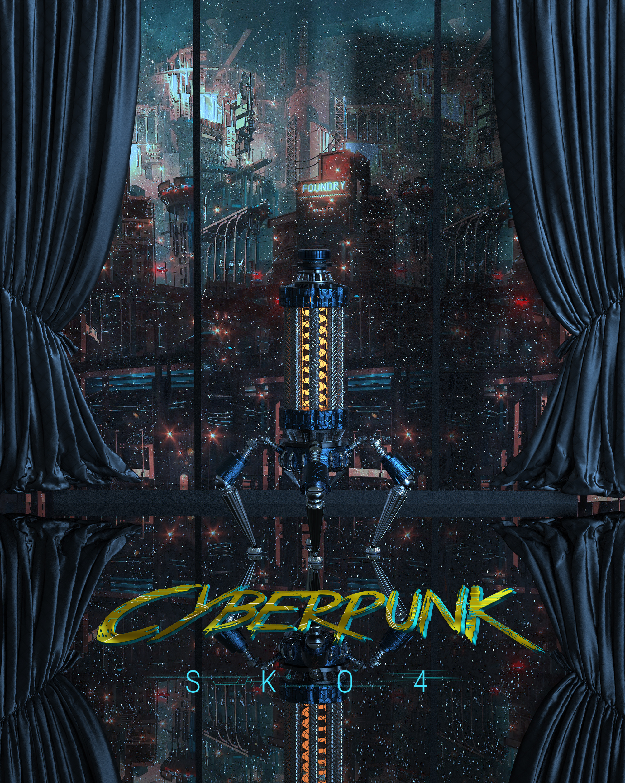 赛博朋克机械灯