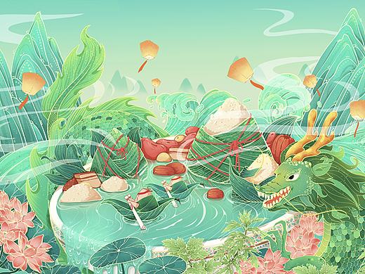 端午安康|国潮插画