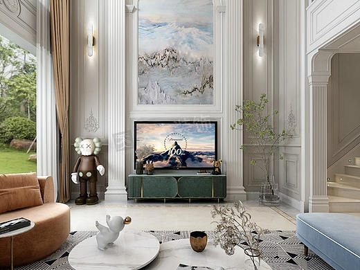 金辉长江铭著装修,联排别墅装修方案,天古装饰别墅设计