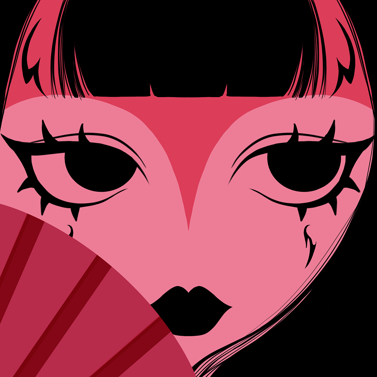 简约同色系插画|荔枝红