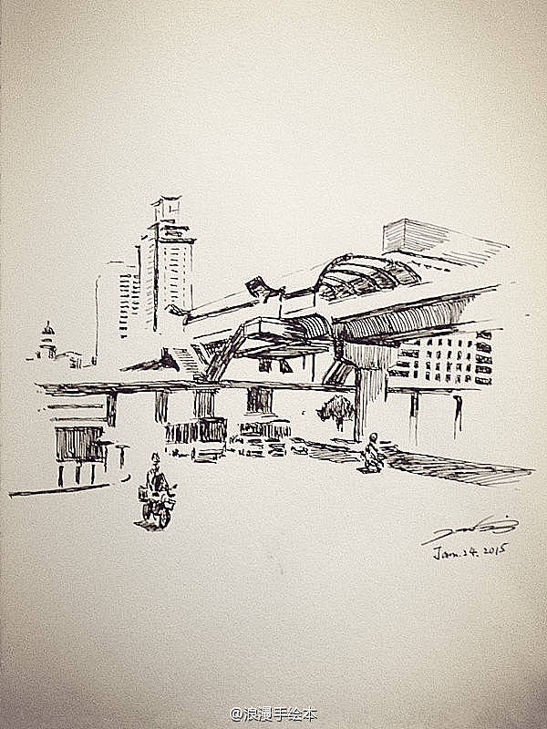 厦门和鼓浪屿的风景建筑速写