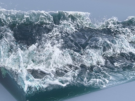 海浪,水箱 ,裸眼3d