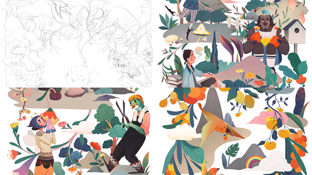 释放种子的力量/禾作/插画/文创/IP形象（图ZMTYwNzgxMDQw） - 商业插画 - 站酷设计师禾作文创原创素材 - 站酷ZCOOL
