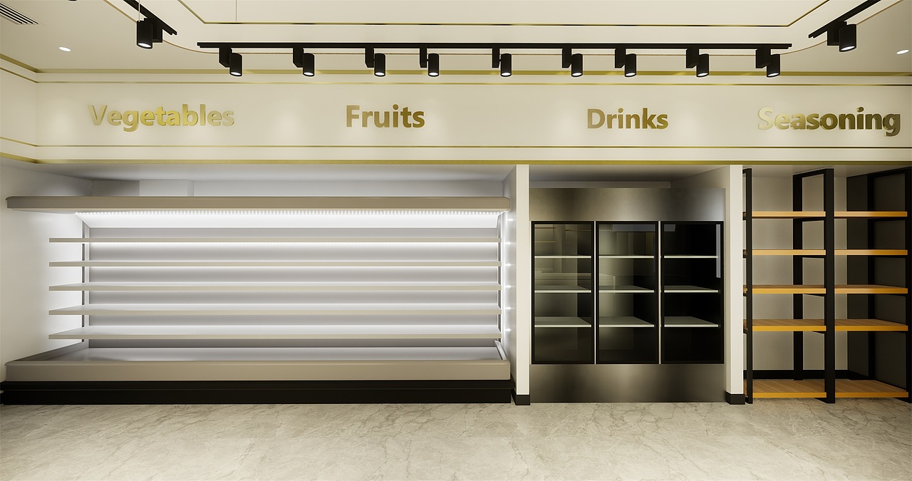 生鲜店装修设计案例__方九里生鲜_长沙生鲜店装修