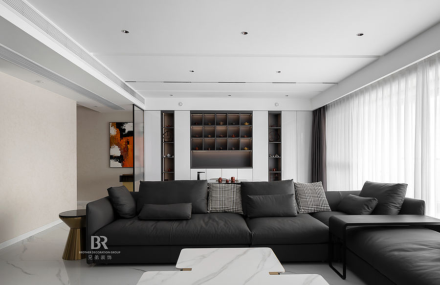现代黑白灰装修案例，万科十七英里装修设计效果（图ZMjgwNTU3MzM2） - 家装设计 - 站酷设计师重庆兄弟装饰装修原创素材 - 站酷ZCOOL