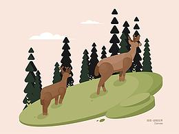 琉琉·动物园的插画练习