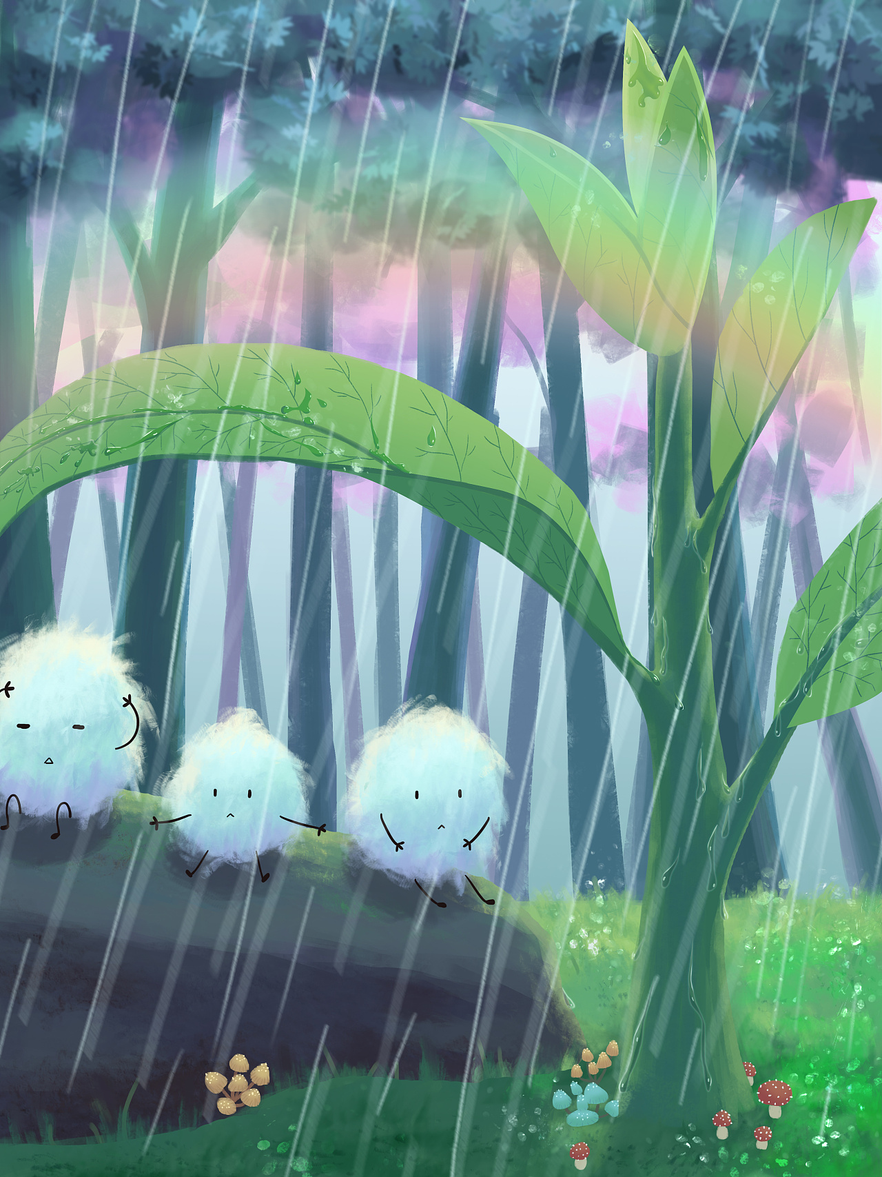 太阳雨|插画|创作习作|拉卡99 - 原创作品 - 站酷 (zcool)