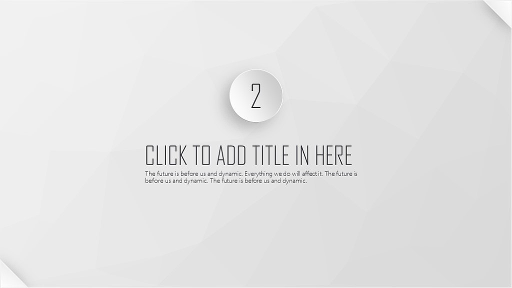 宅寂系列:动态微立体LOWPOLY低面多边形PPT模板