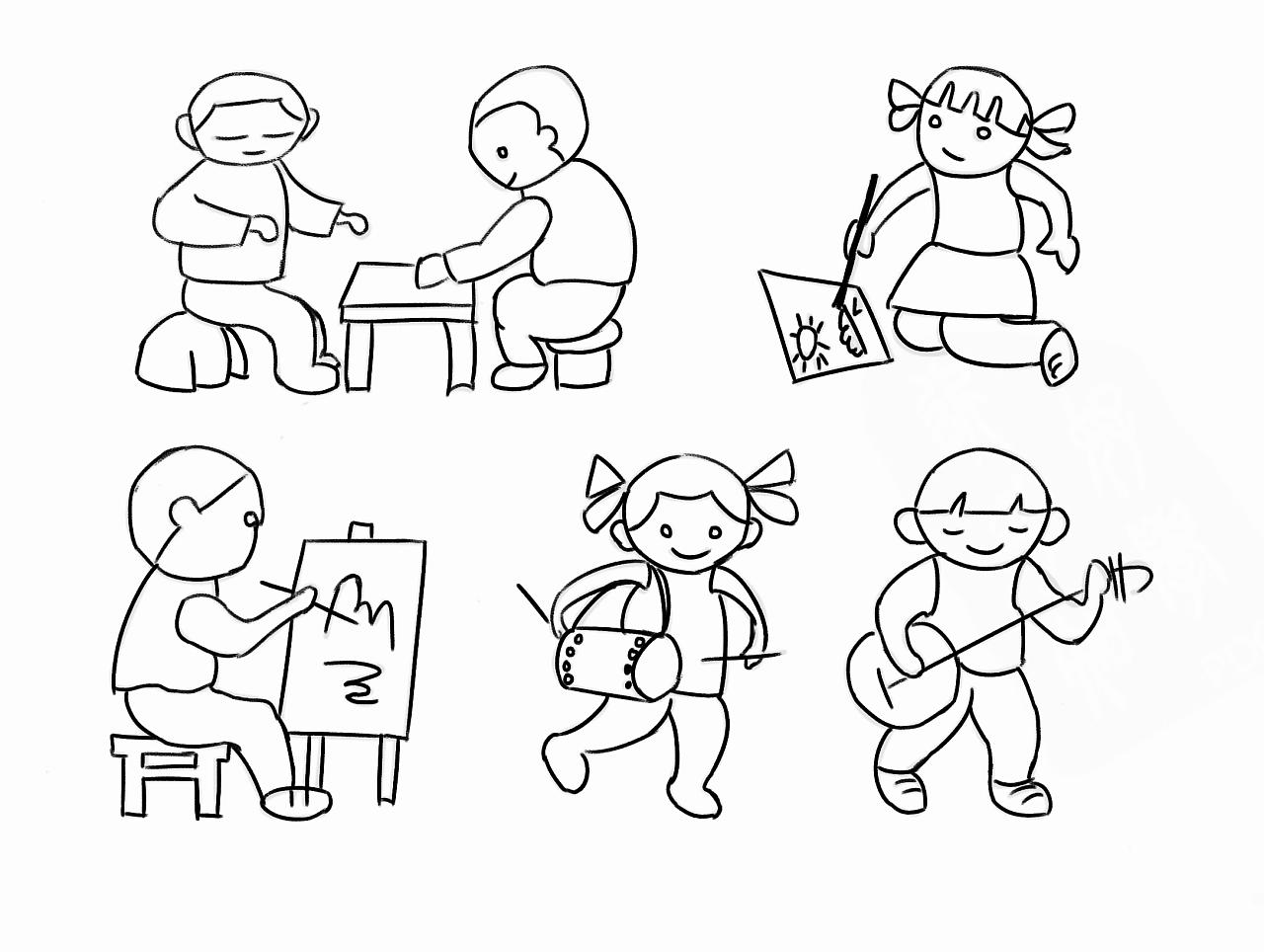 动漫人物简笔画简笔画大全（共10图）_卡通简笔画_中国婴幼儿教育网