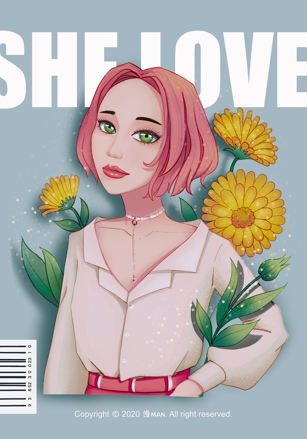 商稿解封 金盏花少女（图ZMjIwNzEzNTg0） - 商业插画 - 站酷设计师馒Man原创素材 - 站酷ZCOOL
