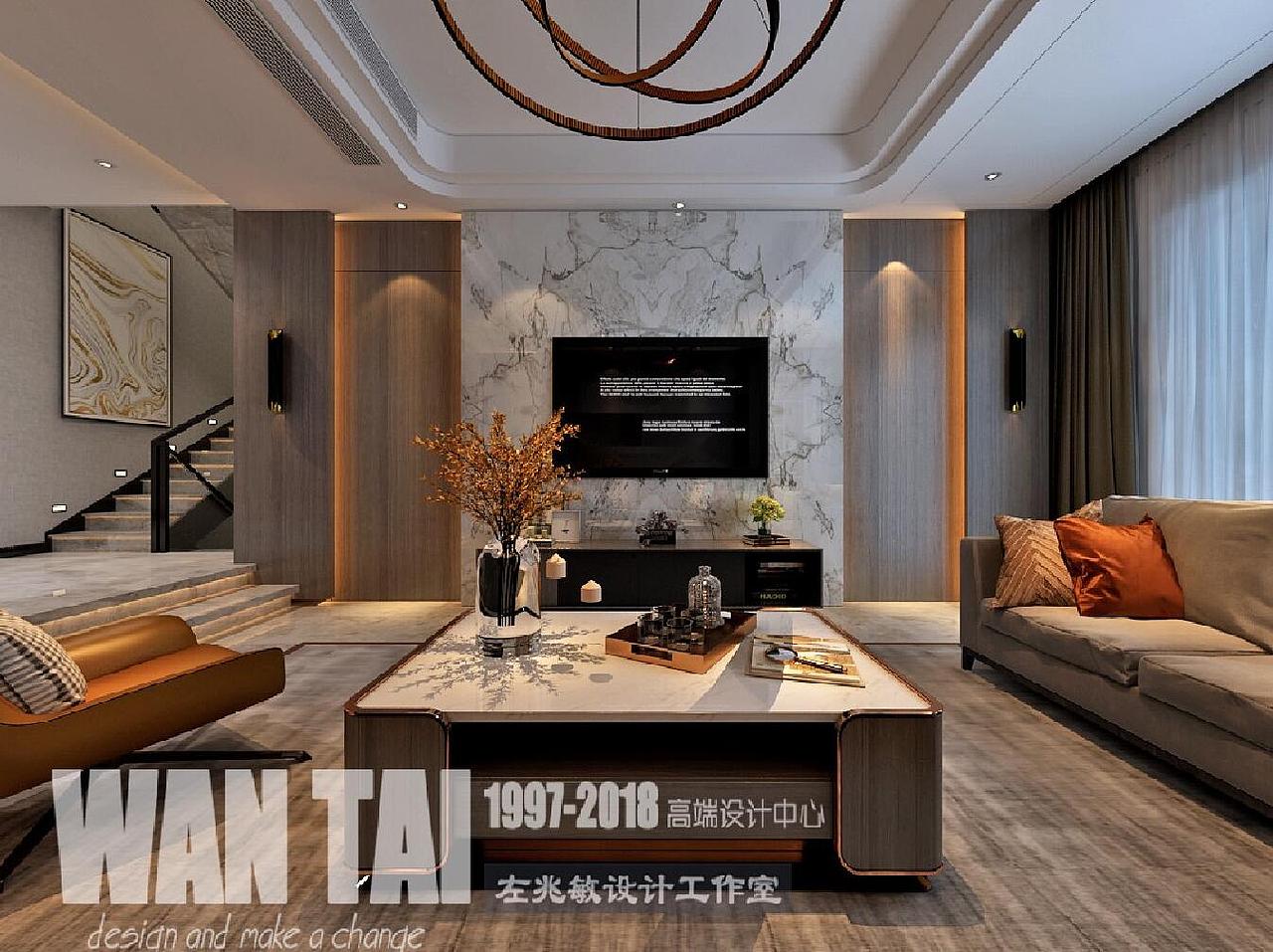 济宁北湖晨阳胡润三层独栋别墅装修效果图-济宁路小七